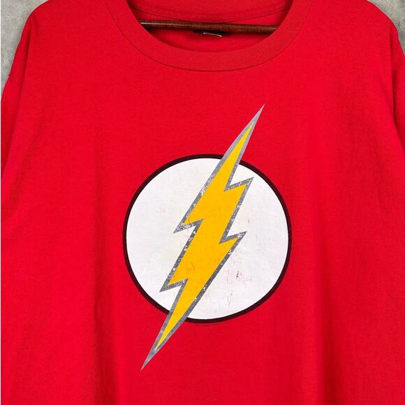Vintage 90s The Flash Logo T Shirt Mens Sz XL DC Comics Single Stitch Red Retro - Picture 5 of 8